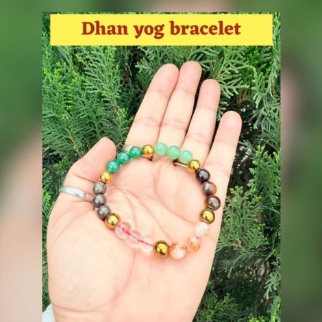 Dhan Yog Bracelet with Resin Selenite raw Plate